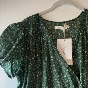 NWT *FLAW* Christy Dawn Dawn Dress in Moss Pear Harvest